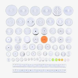 75Pcs Plastic Gear Assorted Kit Set with Various Gear and Axle Belt, Bushings and Pulleys for DIY Car Robot Project