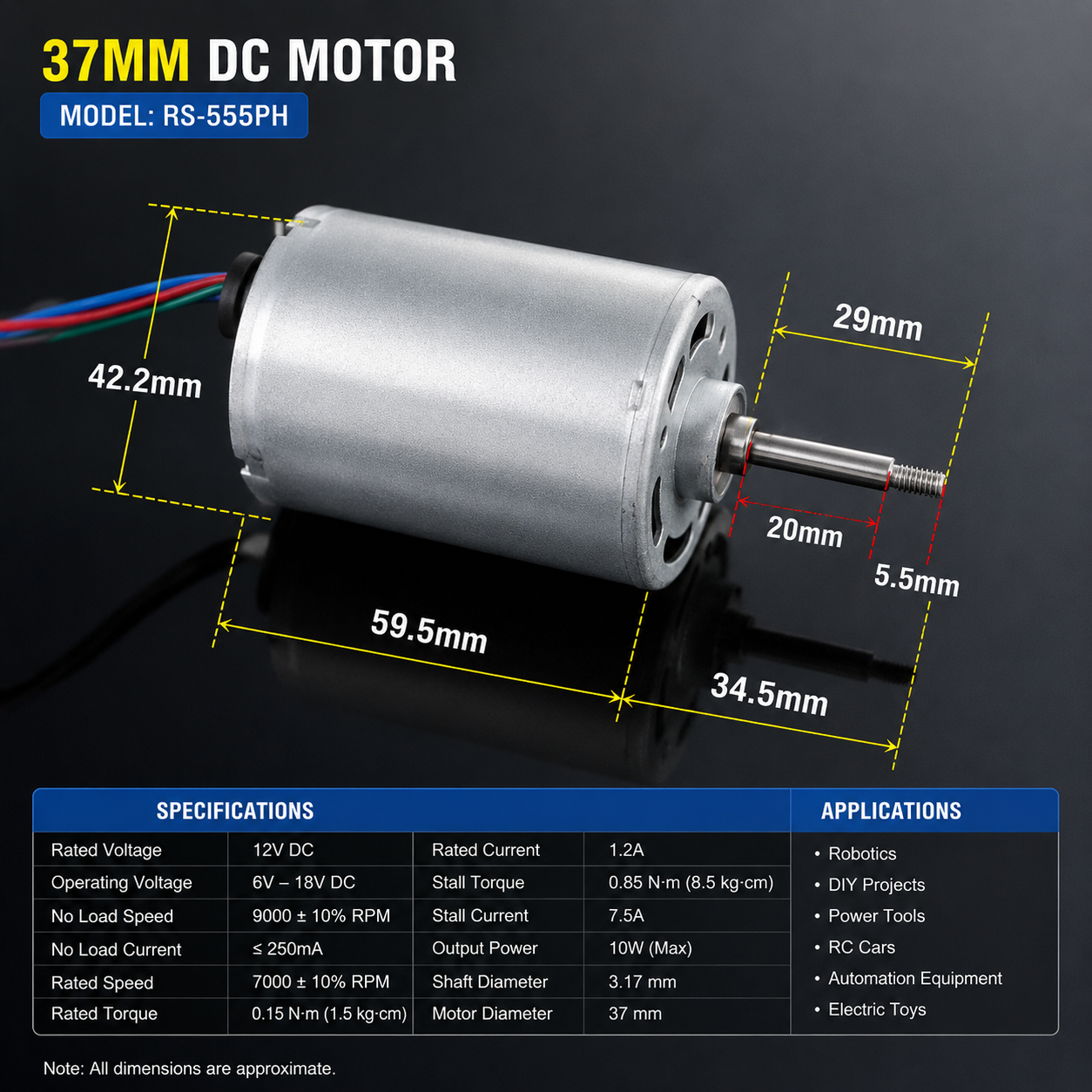 3-Phase Dynamo/Generator DC Brushless Motor 220V Bearing Electric High Speed Motor - Image 4