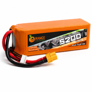 14.8V 5200mAh 4S 40C/80C Lipo Battery With XT60 Plug (Brand Orange)