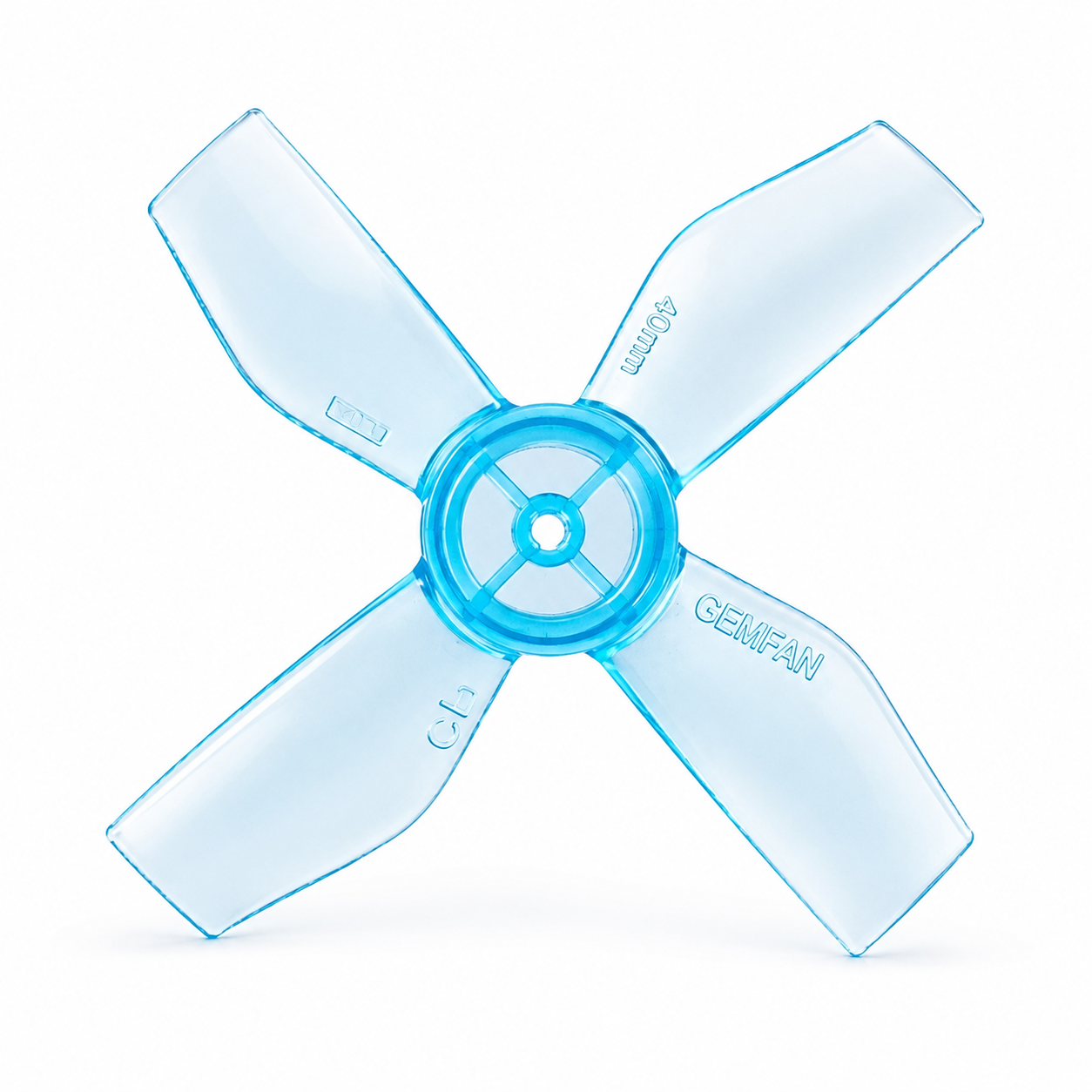 Pro-Range Propellers 31mm 1220 PC 4 Blade 1mm Propellers 4CW+4CCW- Clear Blue
