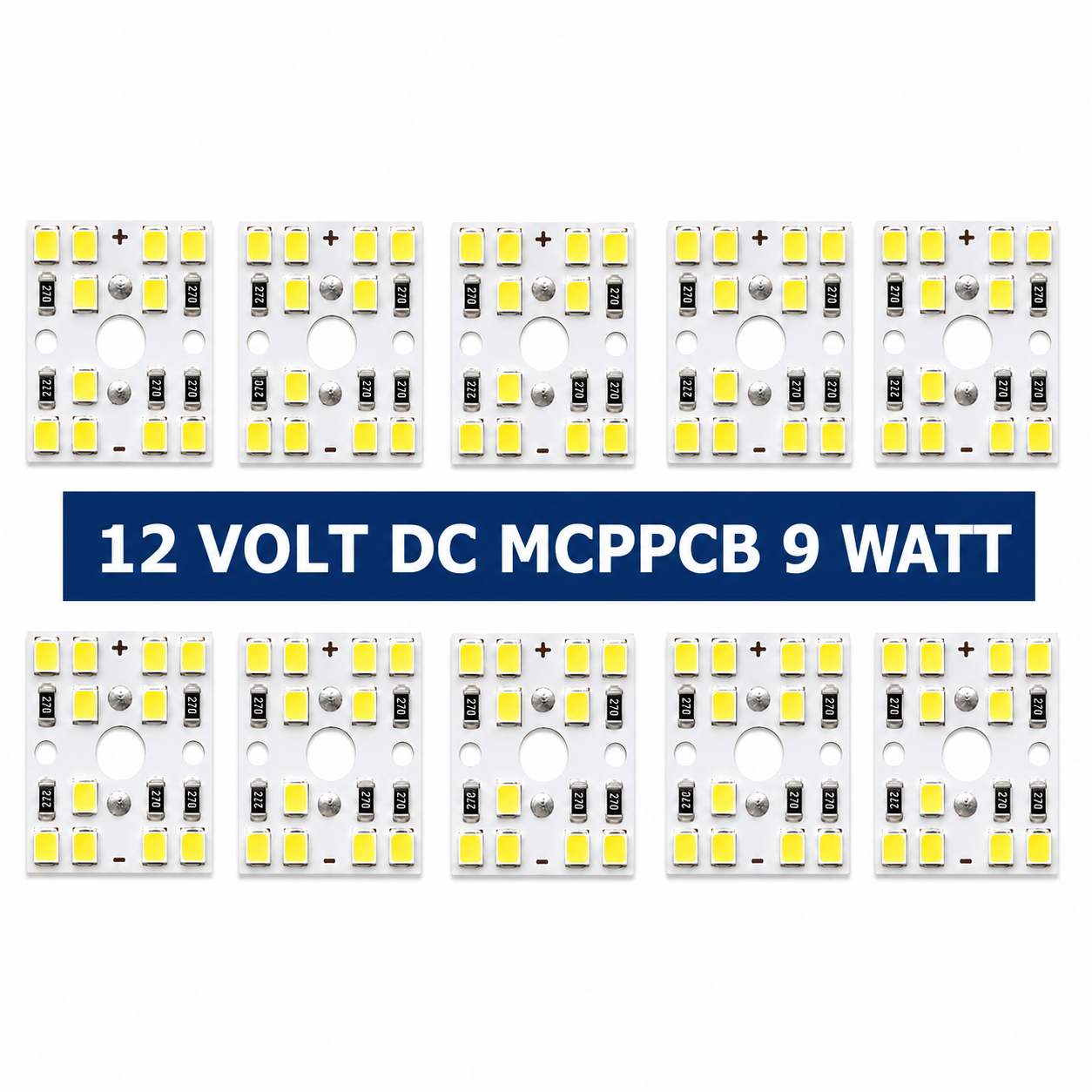 SG Flash (pack of 10) 12v DC MCPCB 9 watt White DC Led Bulb DOB (Direct on Board) Raw Material For Led Bulb Light Electronic Components Electronic Hobby Kit