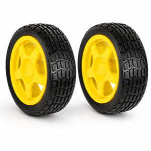 65mm Robot Wheel for BO Motors (Yellow), Durable & Lightweight