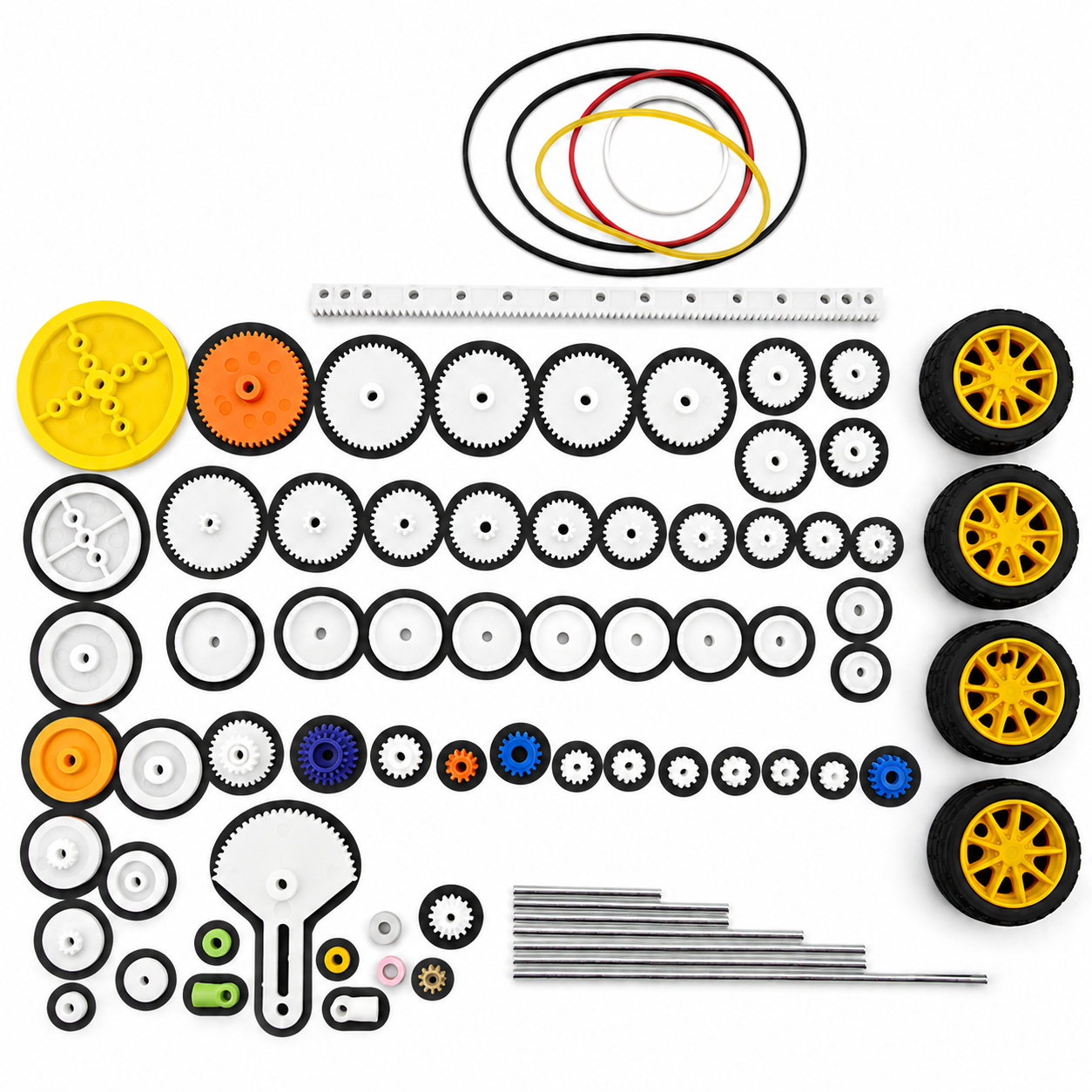 82pcs Plastic Gear Set Kit for DIY Robotics, Toy Cars & Mechanical Models