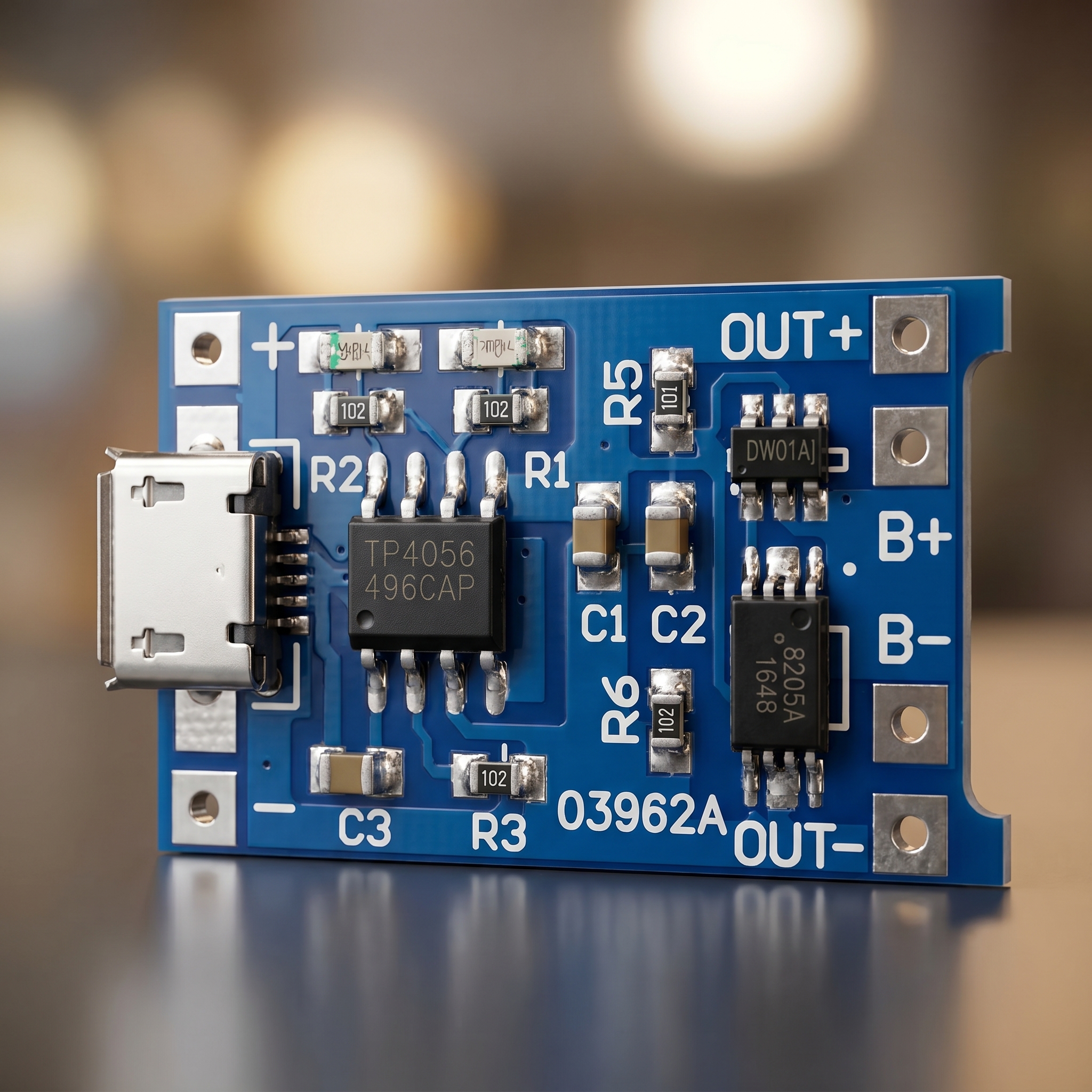 TP4056 1A Li-Ion Battery Charger with Current Protection – Micro USB - Image 3