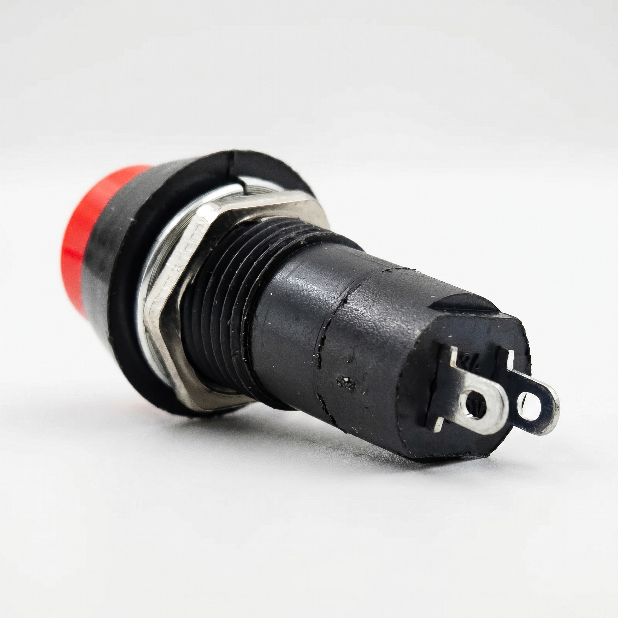 Red 12mm Round Push Button Self Locking/ Latching Switch - Non Momentary - Image 3