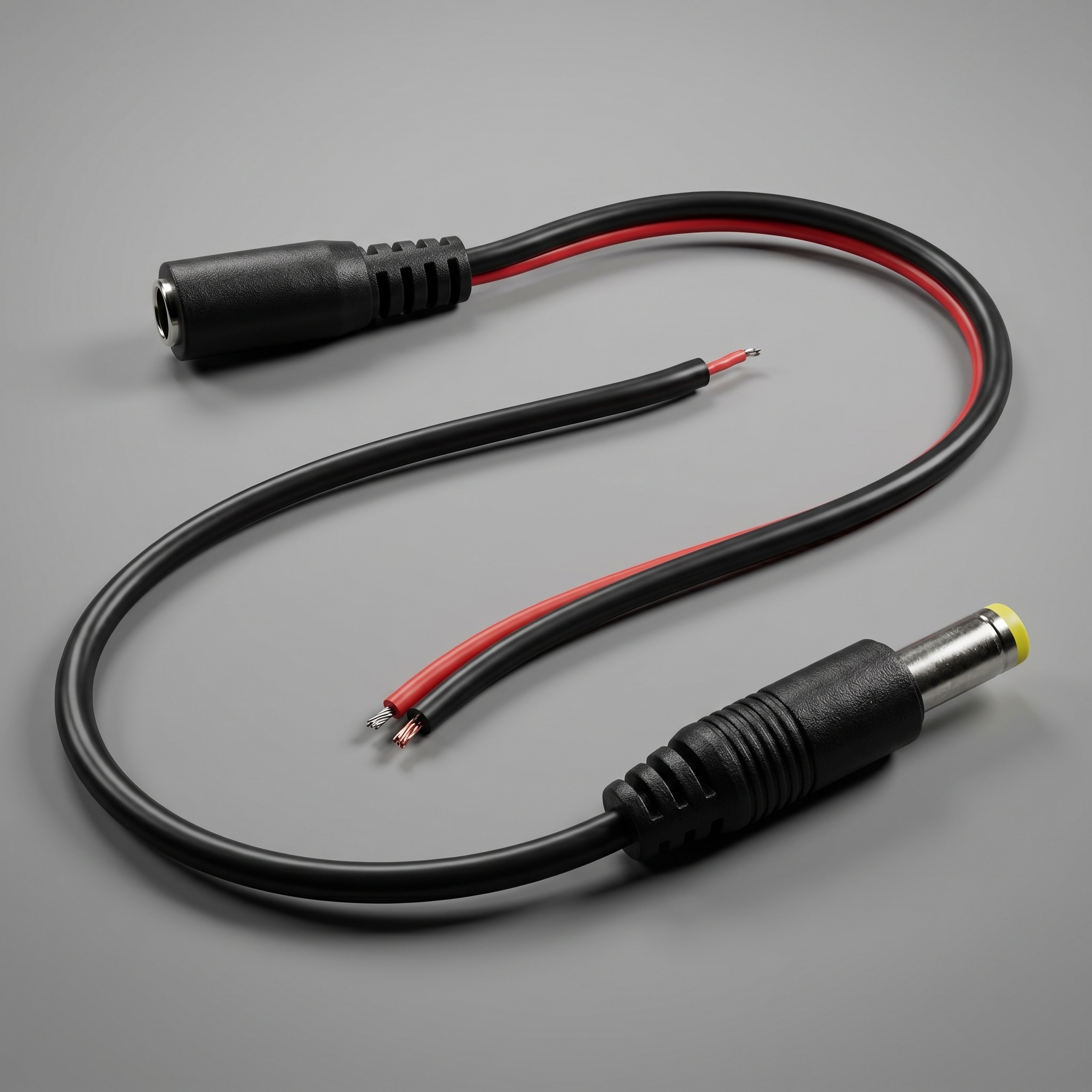 DC Jack Male-Female Pair Connector with Wire 5mm - Image 2
