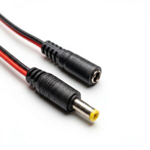 DC Jack Male-Female Pair Connector with Wire 5mm