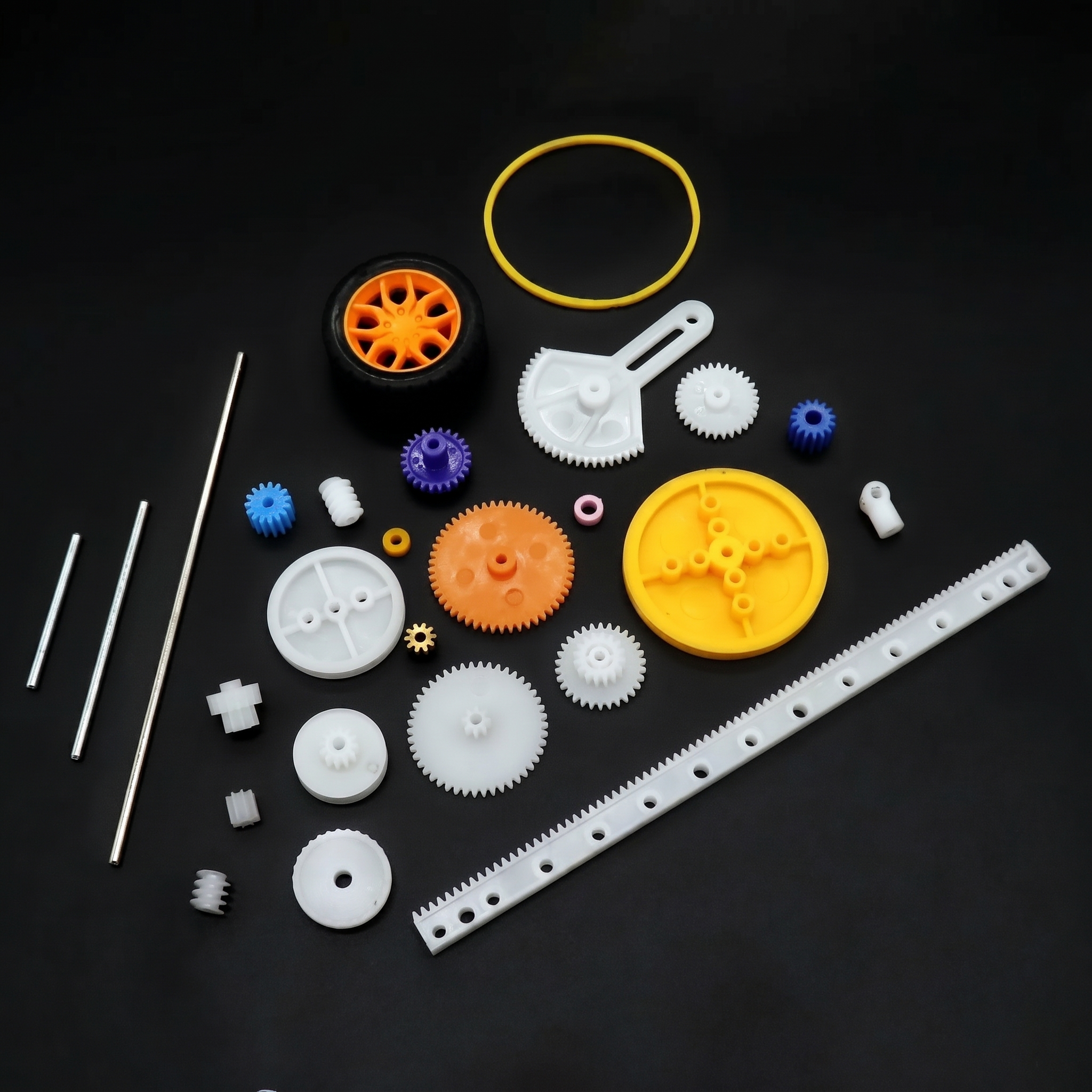 82pcs Plastic Gear Set Kit for DIY Robotics, Toy Cars & Mechanical Models - Image 3