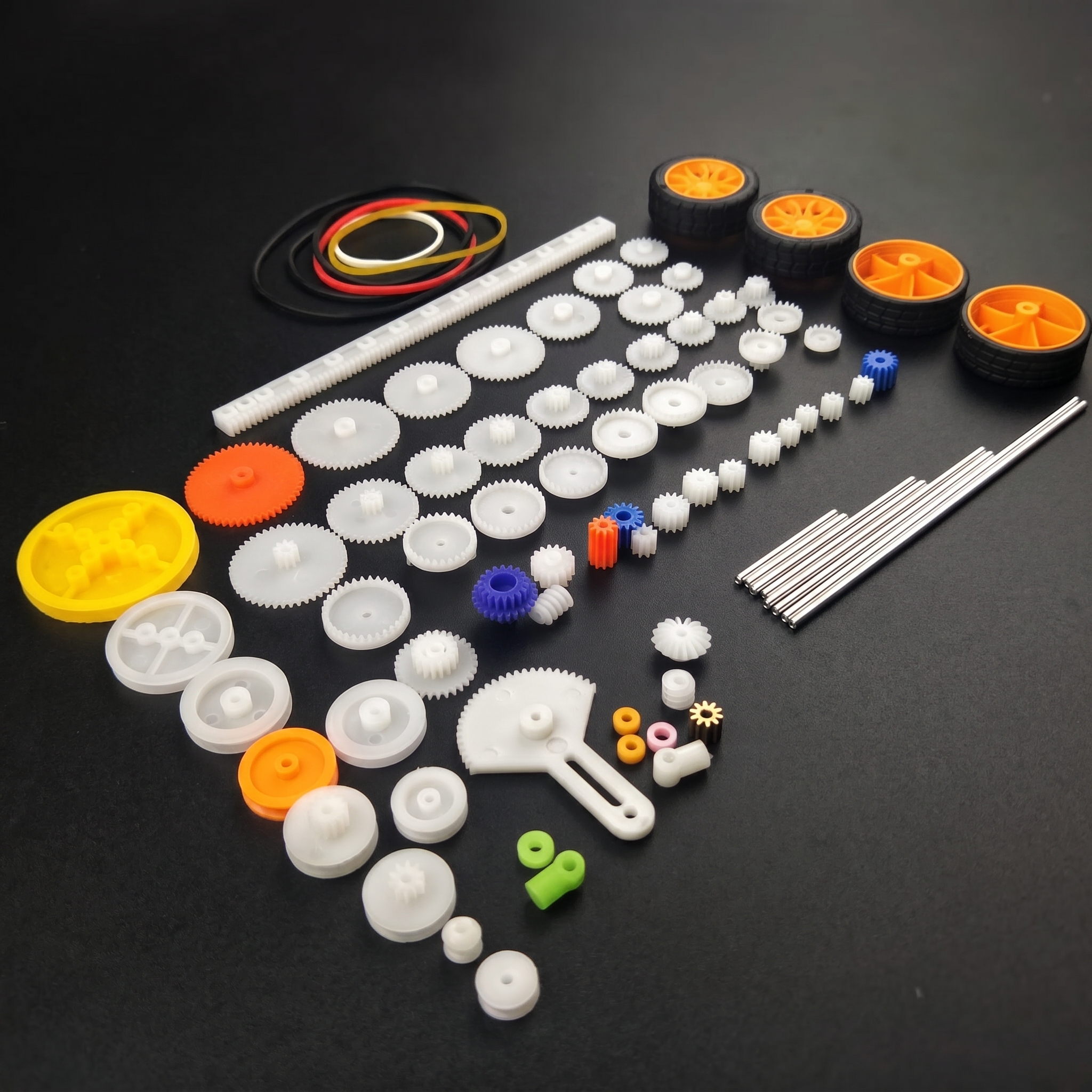 82pcs Plastic Gear Set Kit for DIY Robotics, Toy Cars & Mechanical Models - Image 2